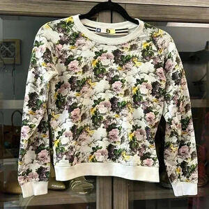 Msgm floral sweatshirt top, size S